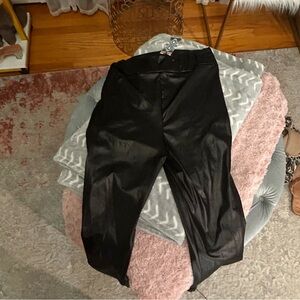 Faux leather leggings